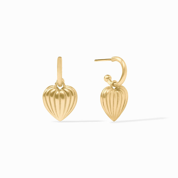 Puffy Heart Hoop &amp; Charm Earring