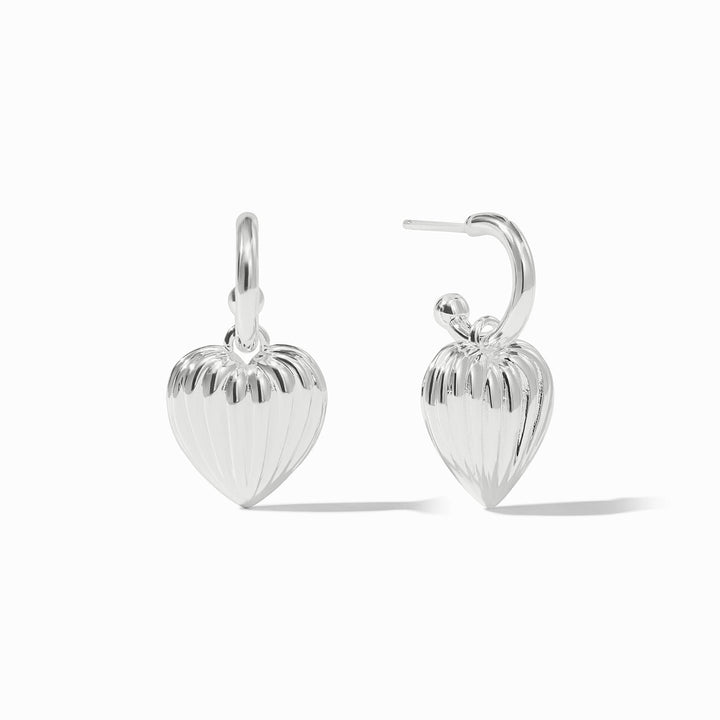 Puffy Heart Hoop &amp; Charm Earring