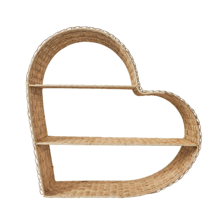 Provence Rattan Heart Shelving Unit - Whitewash