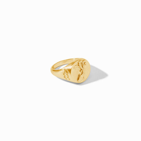 Zodiac Signet Ring - Aquarius