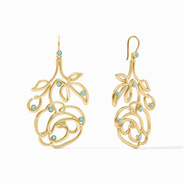 Rose Calligraphy Earring