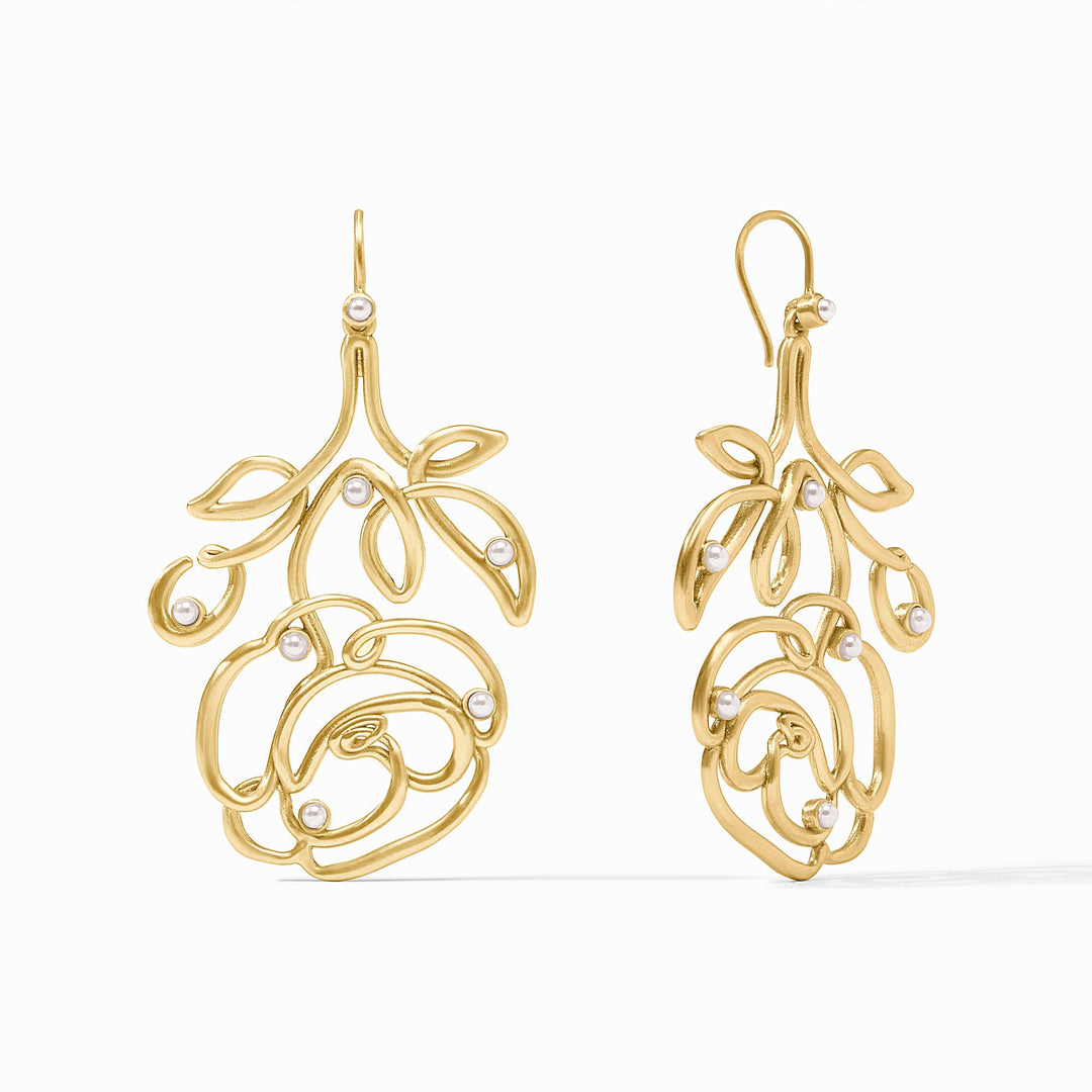 Rose Calligraphy Earring