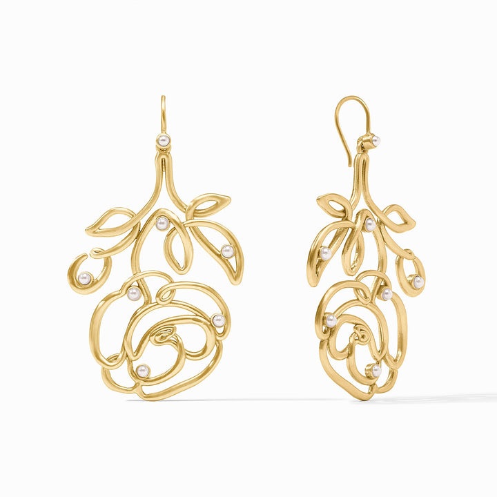 Rose Calligraphy Earring