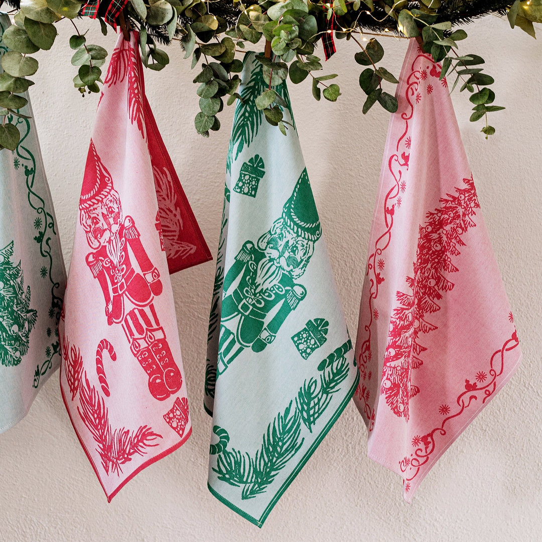 Strofinaccio Green Nutcracker Dish Towels - Set of 2