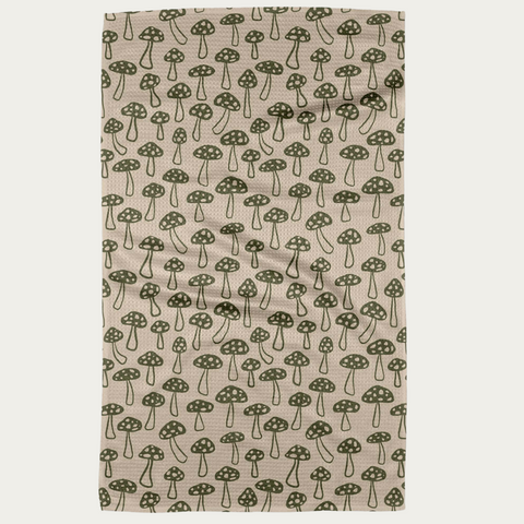 Geometry Mushroom Tea Towel