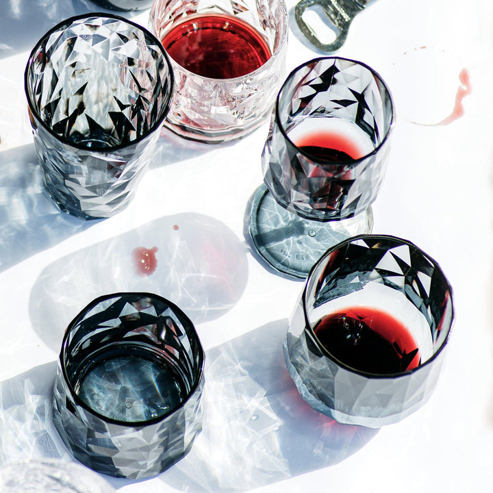 Superglass Polycarbonate Smoke Gray Stemless Wine Glass