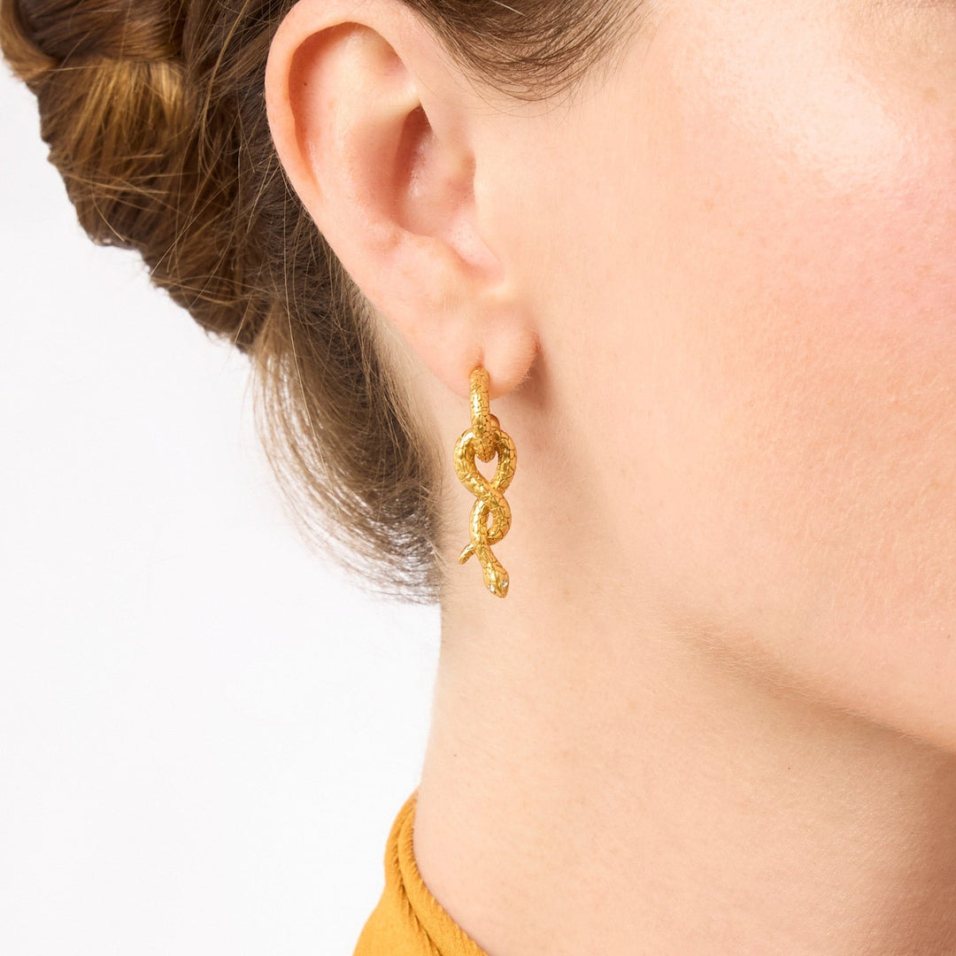 Snake Hoop &amp; Charm Earring