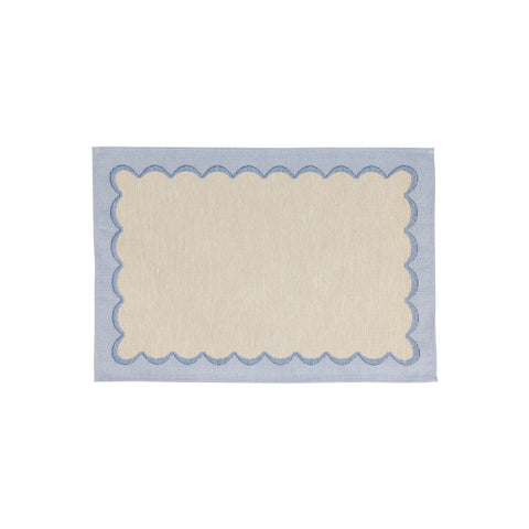 Tavola Blue Scalloped Placemats - Set of 4