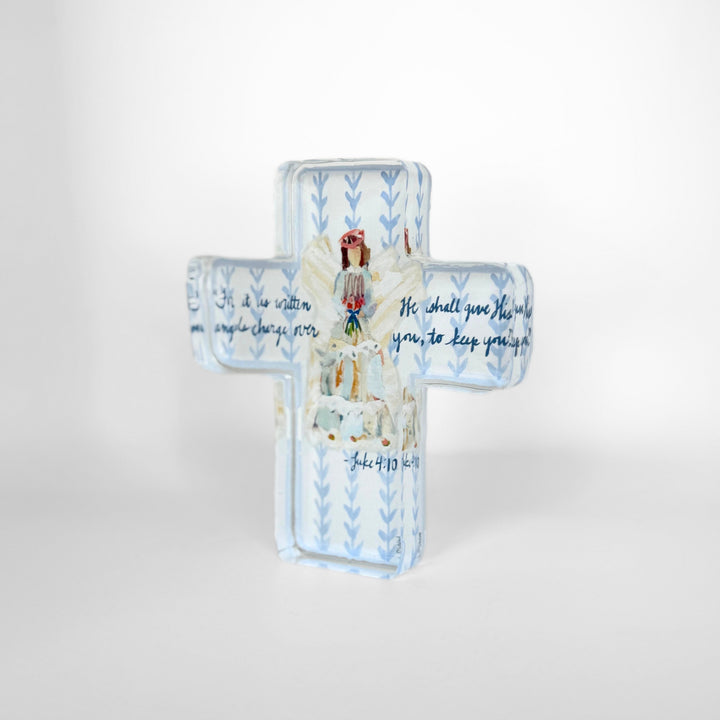 Angels to Watch Over Us Acrylic Cross