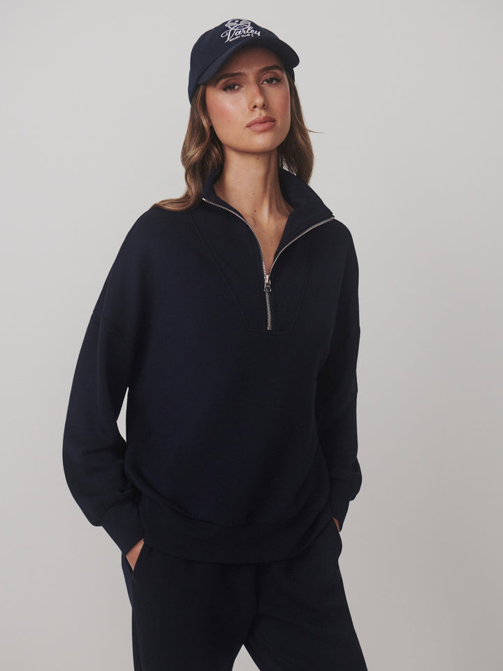 Hawley Half Zip Sweat (Navy)