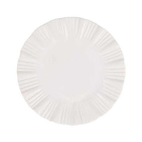 Bari White European Dinner Plate