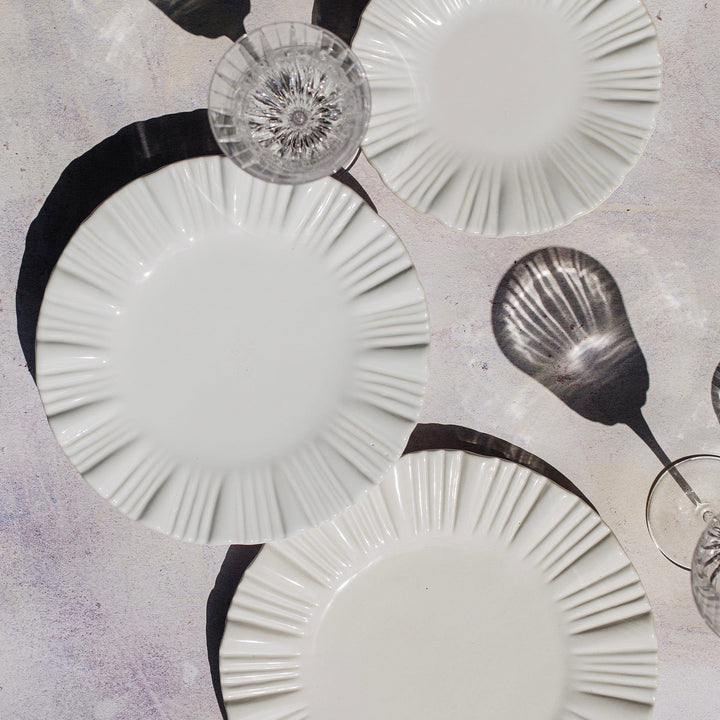 Bari White American Dinner Plate
