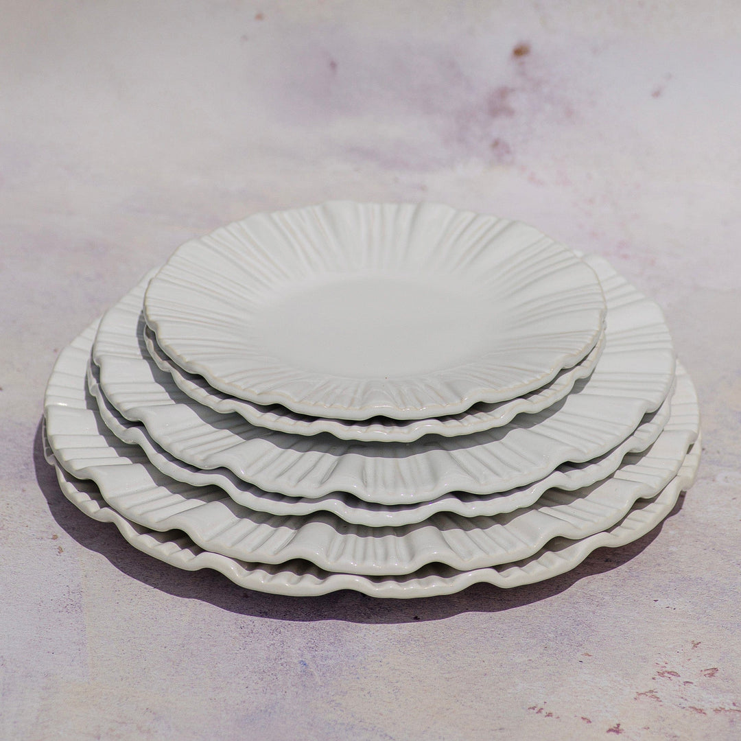 Bari White American Dinner Plate