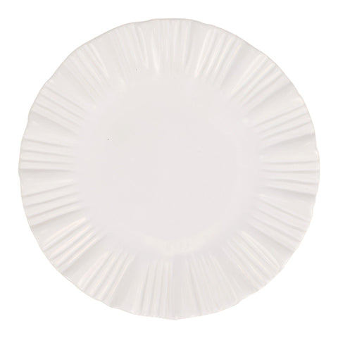 Bari White Small Round Platter