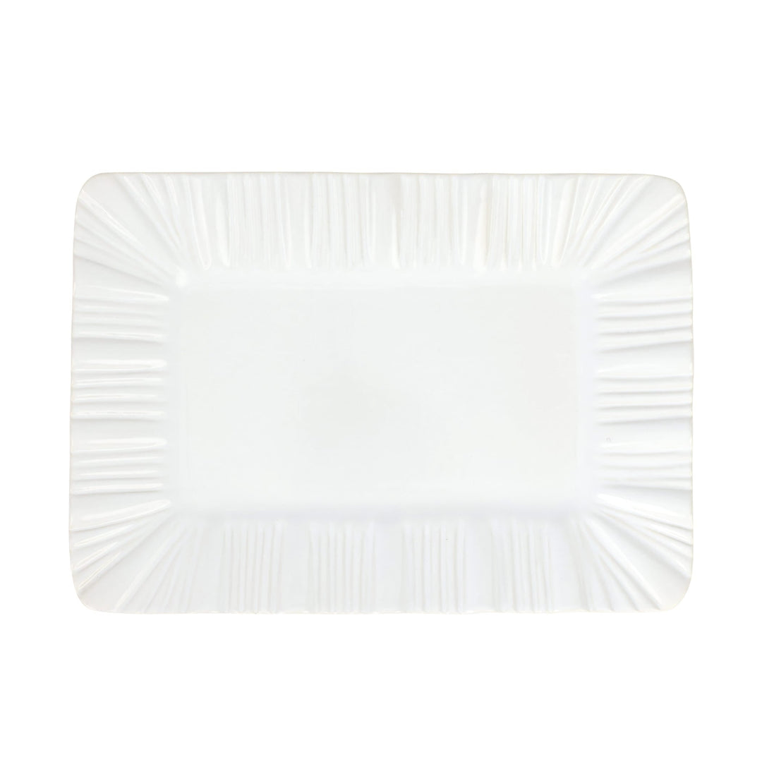 Bari White Rectangular Platter