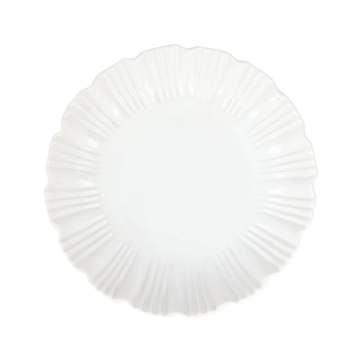 Bari White Shallow Serving Bowl