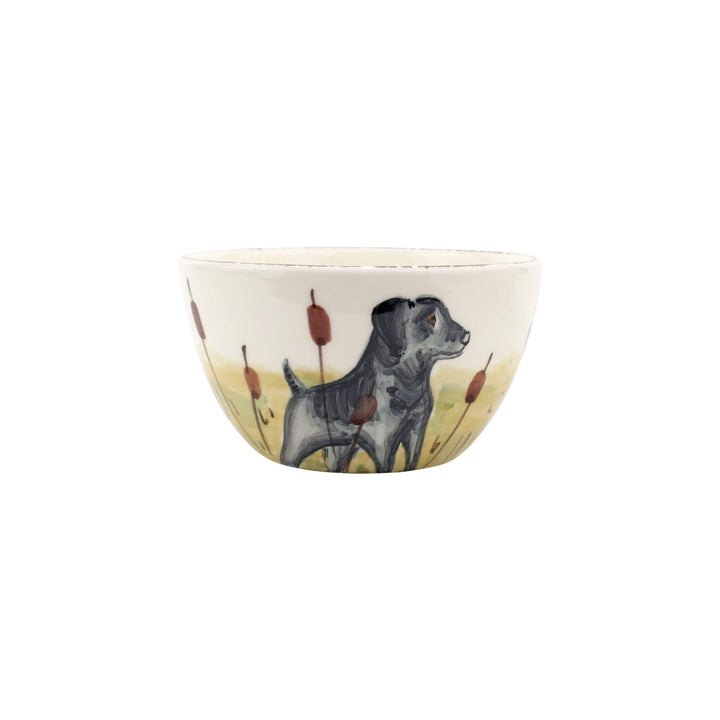 Wildlife Black Hunting Dog Cereal Bowl
