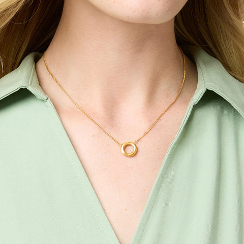 Wave Circle Delicate Necklace