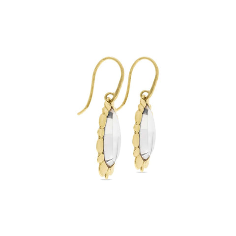 Bliss Drop Earrings - Clear Quartz