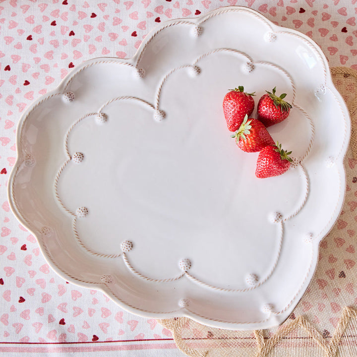 Berry &amp; Thread 15" Heart Platter - Whitewash