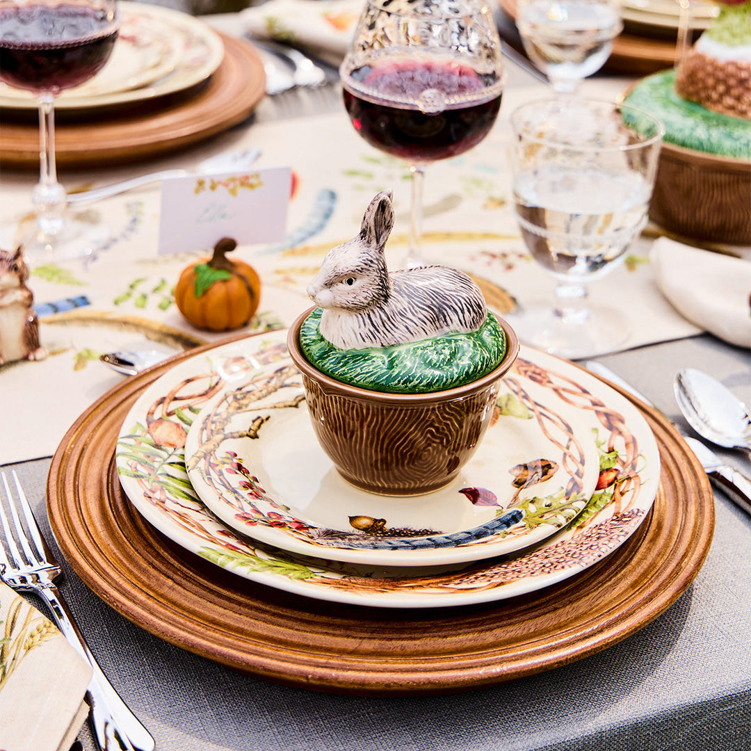 Forest Walk Rabbit Bowl with Lid - Multi