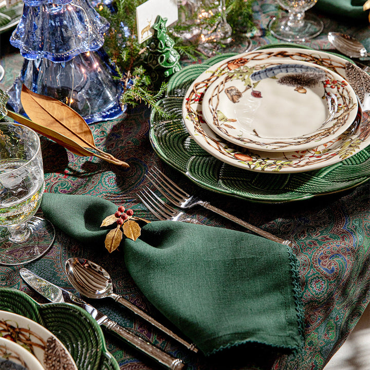 Berry Scallop Napkin Set/4 - Evergreen