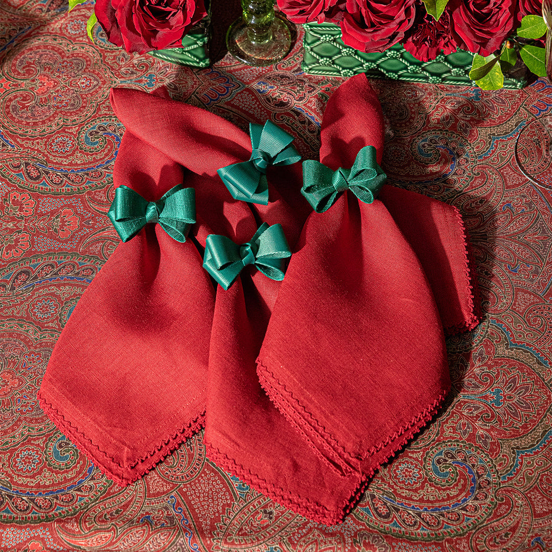 Berry Scallop Napkin Set/4 - Ruby
