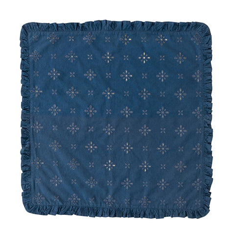 Eyelet Napkin Set/4 - Navy