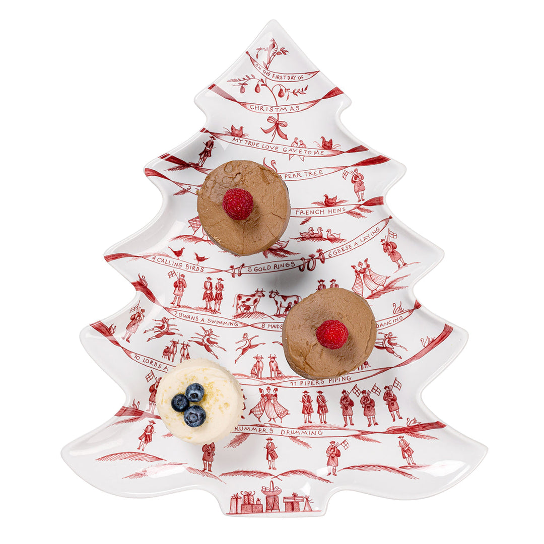 Country Estate Winter Frolic 15" Tree Platter