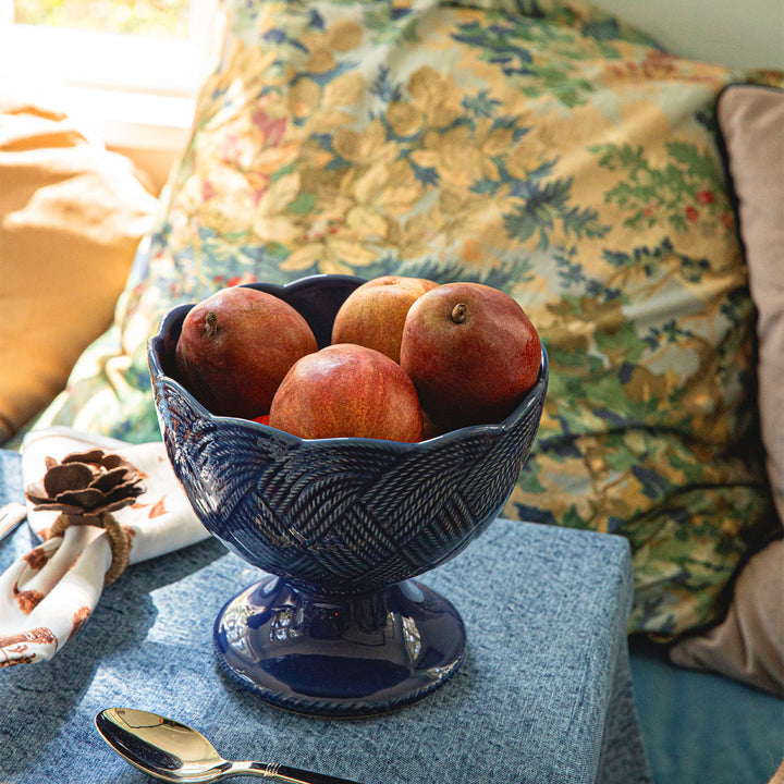 Le Panier Mystic Knot Footed Bowl - Denim