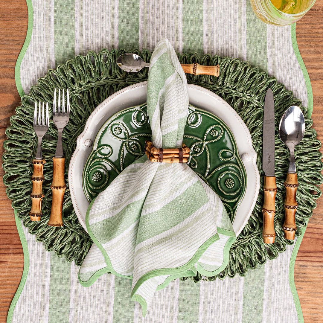 Cabana Stripe Napkin Set/4 - Seagrass