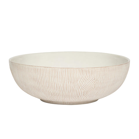 Blenheim Oak 12" Serving Bowl - Whitewash