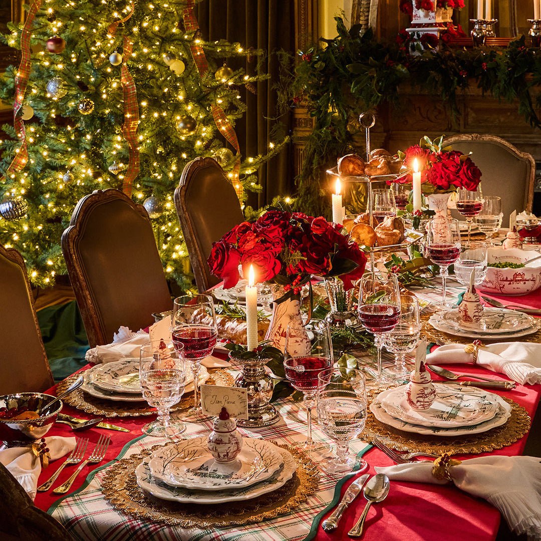 Country Estate Winter Frolic Dessert/Salad Plate - Evergreen