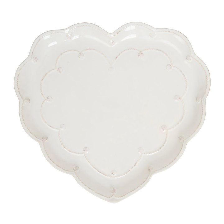 Berry &amp; Thread 15" Heart Platter - Whitewash