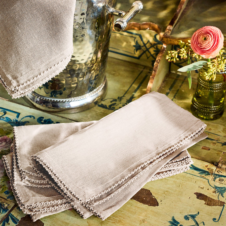 Berry Scallop Napkin Set/4 - Natural