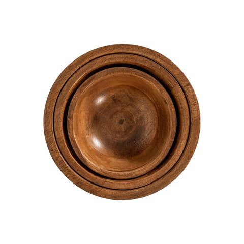 Bilbao Wood Nesting Bowl Set/3pc