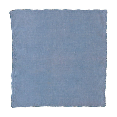 Berry Trim Napkin Set/4 - Chambray