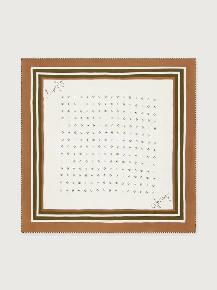 Silk Signature Scarf (Pristine / Golden Bronze)
