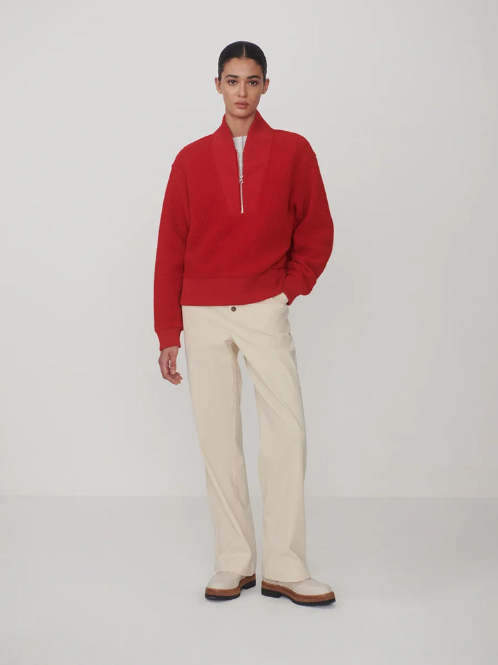 Mumford Half Zip Fleece (Washed Red)