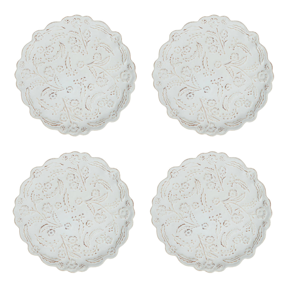 Berry &amp; Thread Thistle Cocktail Plate Set/4 - Whitewash