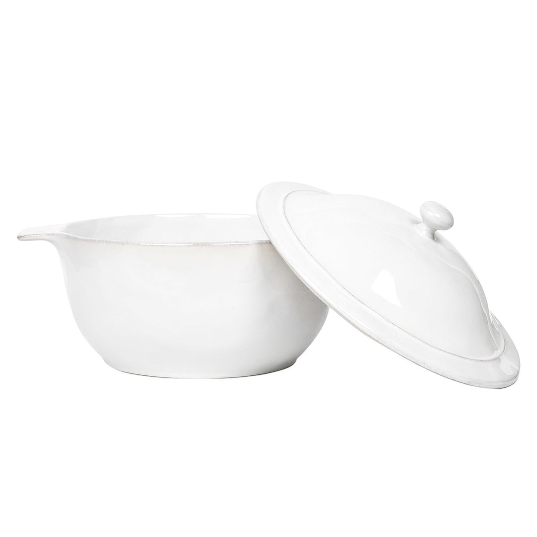Puro 12" Casserole with Lid - Whitewash