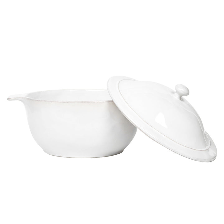 Puro 12" Casserole with Lid - Whitewash