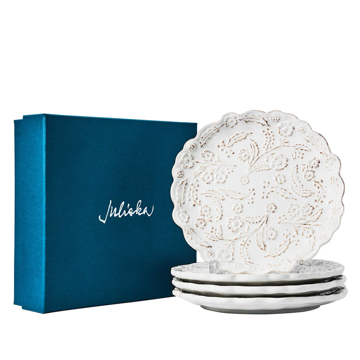 Berry &amp; Thread Thistle Cocktail Plate Set/4 - Whitewash