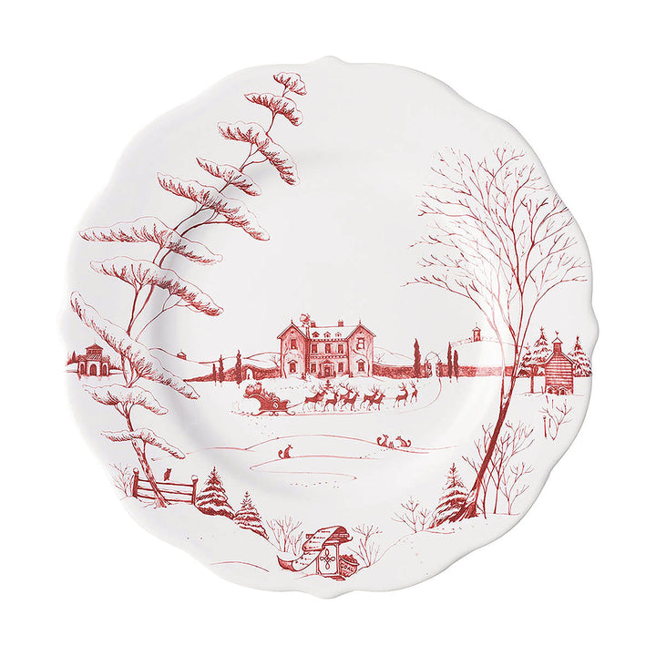 Country Estate Winter Frolic 4pc Place Setting - Ruby