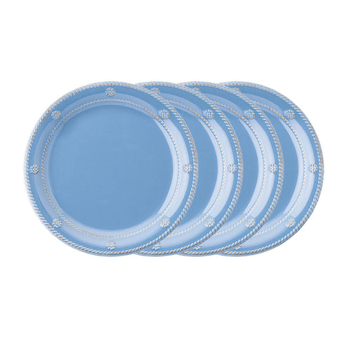 Berry & Thread Melamine Dessert/Salad Plate Set/4 - Chambray