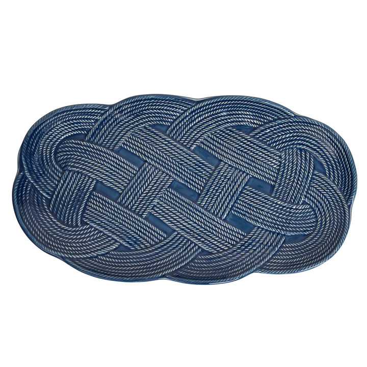 Le Panier Mystic Knot 15" Hostess Tray - Denim