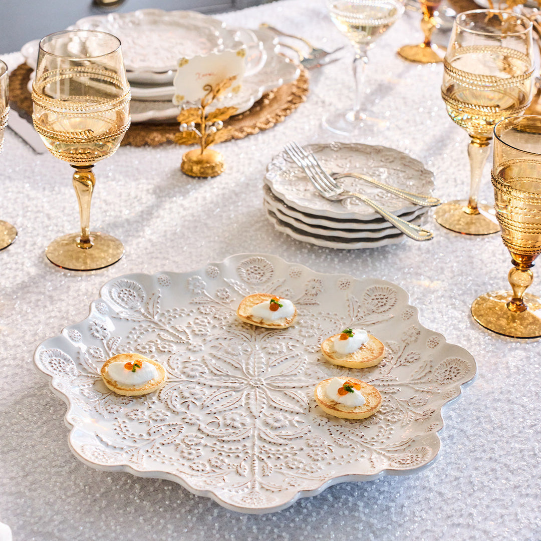 Berry &amp; Thread Thistle Charger/Platter - Whitewash