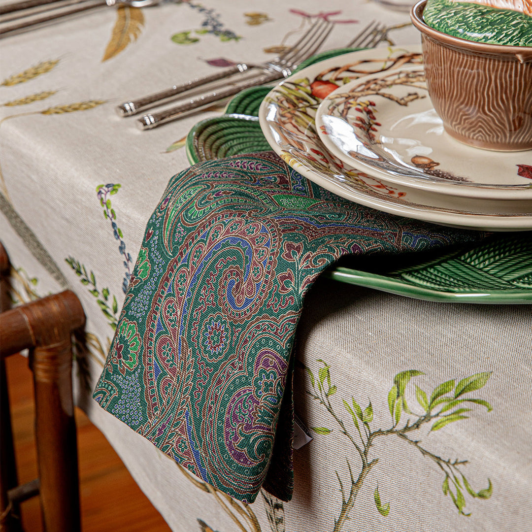 Paisley Napkin Set/4 - Evergreen