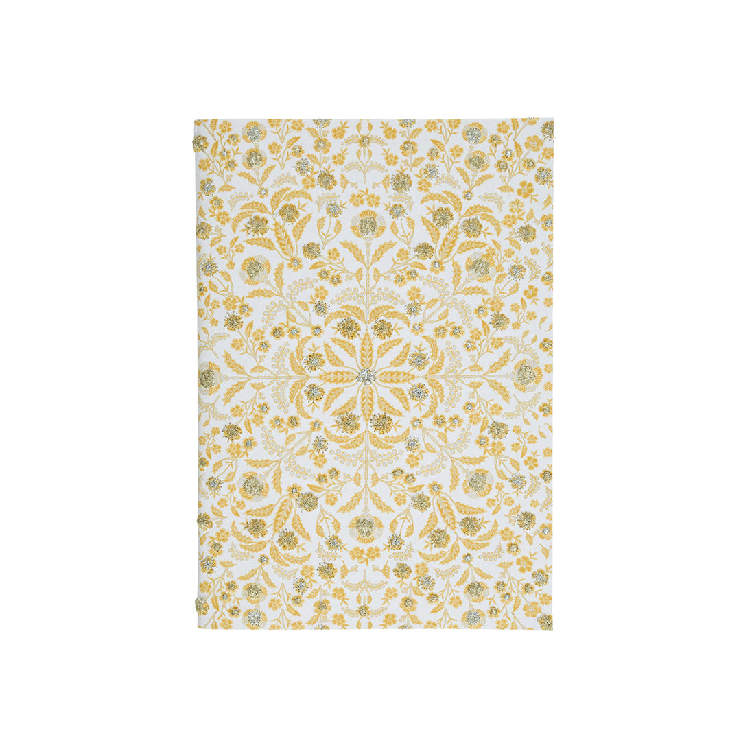 Berry &amp; Thread Thistle 7" x 10" Paper Journal - Gold/Silver