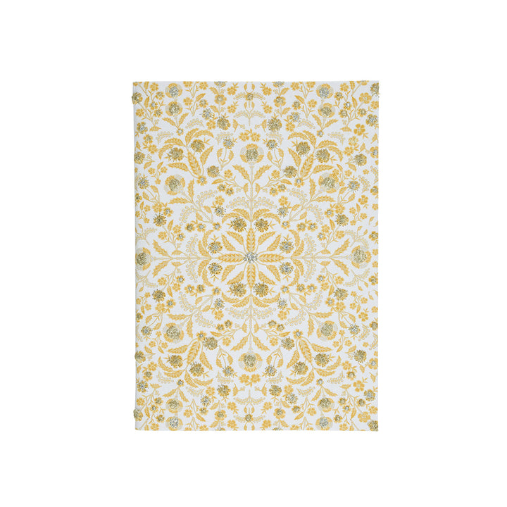 Berry &amp; Thread Thistle 7" x 10" Paper Journal - Gold/Silver